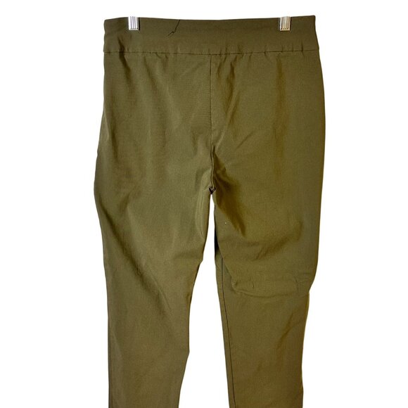 JM Collections Size M Womens Olive Straight Leg Pants Medium Imported - Picture 5 of 6